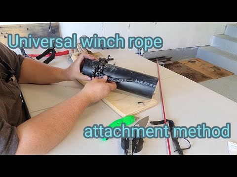 Universal winch rope attachment and making an Amazon winch rope better.