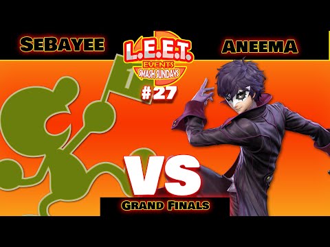 L.E.E.T. #27 Singles Grand Finals Sebayee (Mr. Game & Watch) vs AneemA (Joker)
