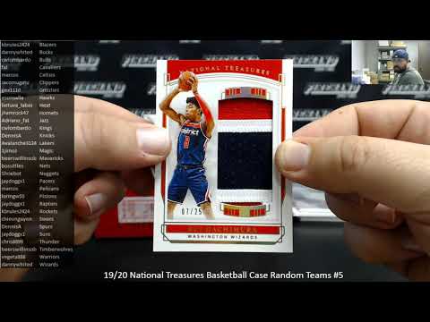 6/13/2020 19/20 National Treasures Basketball Case Random Teams #5