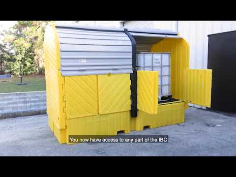 Ultra Twin IBC Hard Top Spill Pallet | Safe, Secure Outdoor Spill Containment