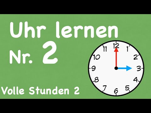 Uhr lernen Nr. 2 (Volle Stunden 2)