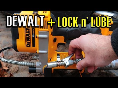 Dewalt DCGG571M1 20v MAX Electric Grease Gun | Gurtech Lock n Lube Coupler UPGRADE