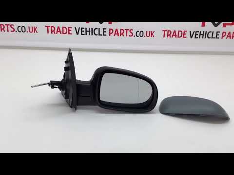 Fits Vauxhall Corsa C 2000-2006 Door Wing Mirror Manual Primed-Gray Driver Side video