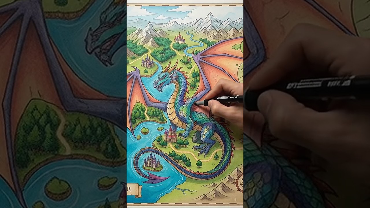 🐉 Dragon on the Mountain 🏔️ | Epic Fantasy Art#shorts#ai