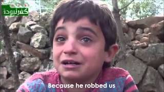 Syrian child cries as he speaks his heart! HD