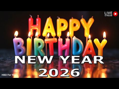 New Year 2026 Music & Fireworks ♫ Happy Birthday Song!!!