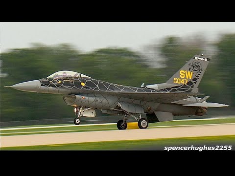EAA AirVenture Oshkosh 2021 F-16 Viper Demo arrival & Wednesday Flight
