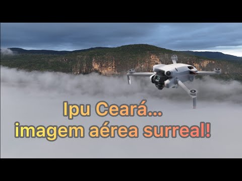 Ipu Ceará, uma imagem aérea surreal da cidade coberta por neblina