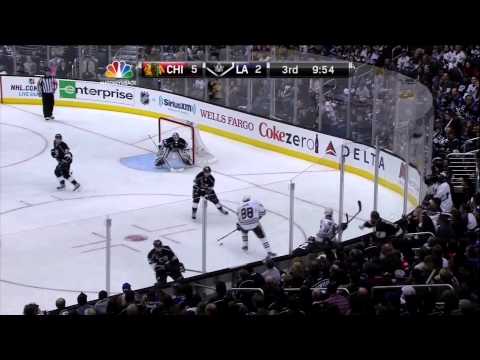 Marian Hossa 2nd goal 19 Jan 2013. Chicago Blackhawks vs LA Kings, NHL hockey