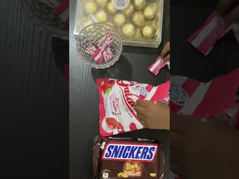 Galatine strawberry unpacketing #galatine # Snickers #Ferrerorocher | #shorts