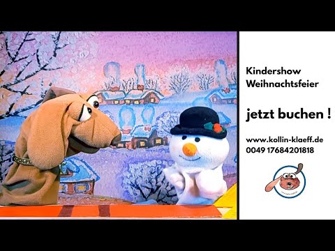 Das lustige Puppentheater Kollin Kläff - der Schneemann baut eine Rutsche