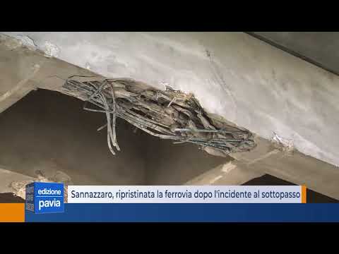Sannazzaro, ripristinata la ferrovia dopo l'incidente al sottopasso
