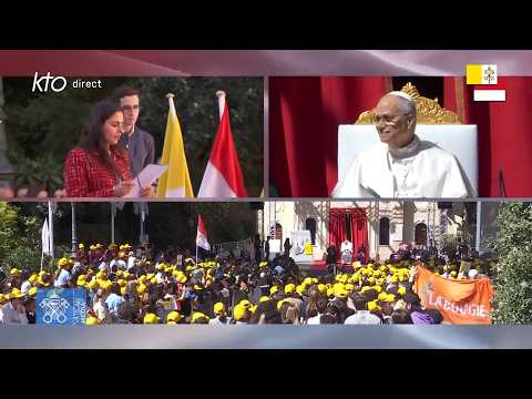 #PapeàMonaco Rencontre avec les jeunes et les catéchumènes