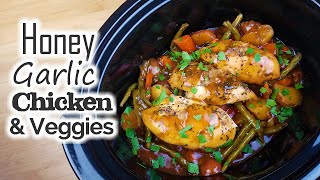 Slow Cooker Honey Garlic Chicken & Veggies - What