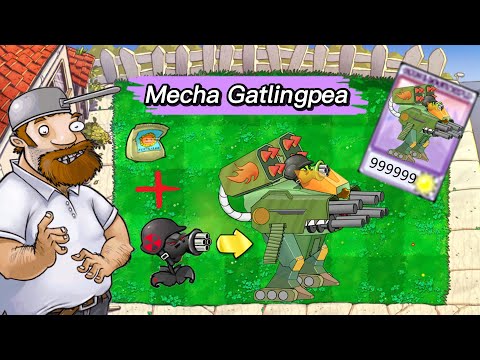 PVZ1 discover: What happens when Gatlingpea eat jinkela? ❗❗❗ - HARD MODE MOD