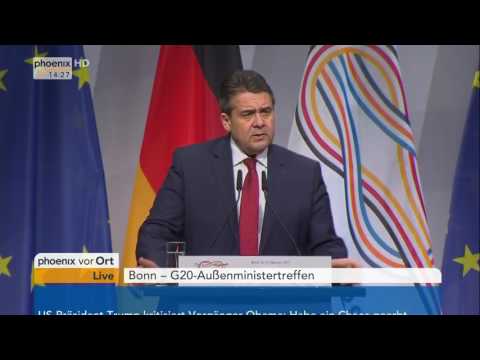 G20 Außenministertreffen  Rede von Sigmar Gabriel am 17 02 2017