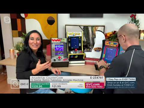 Arcade1Up CounterCade 5 Game Retro Tabletop Arcade Machine on QVC