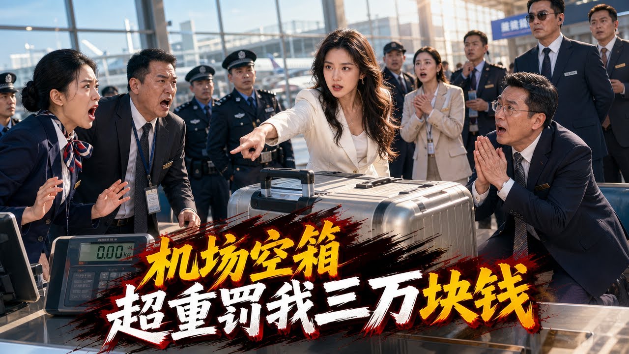 我兩個空行李箱竟檢測超重30公斤，機場經理逼我交3萬罰款，敢說機器不會錯！誰知我反手一招，當場讓?