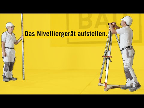 Bauvermessung - Das Nivelliergerät aufstellen