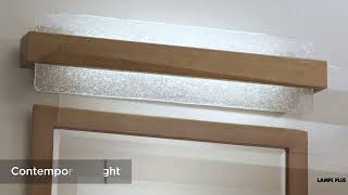 1_Watch A Video About the Possini Euro Cascadia Wide Brass and Glass LED Bath Light
