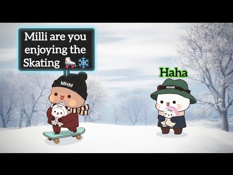 Milli’s First Snow Skating Adventure ❄️😮| Winter Trip Comes To End 🏠💖| Milli & Helen | BubuDudu MHM