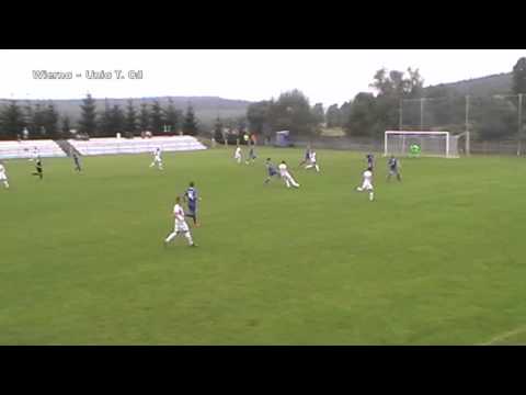 Wierna Małogoszcz - Unia Tarnów 1:2. Skrót meczu. 2014-08-13.