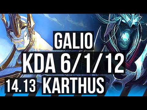 GALIO vs KARTHUS (MID) | 6/1/12, Rank 9 Galio, Dominating | VN Challenger | 14.13