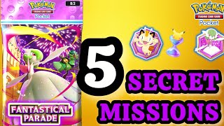 Fantastical Parade 5 Secret Missions & Emblems Explained #pokemontcgpocket