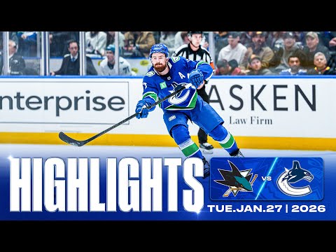Game in 10 | Vancouver Canucks vs. San Jose Sharks Highlights (Jan 27, 2026)