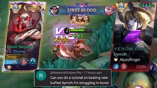 Download lagu COUNTER DYRROTH BUFF USING THIS  TRICK AND YU ZHONG ITEM BUILD!! - MLBB mp3
