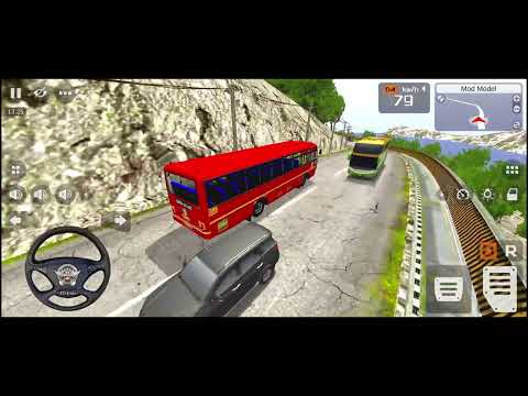 New MSRTC Laalpari Red Bus Mod | Extreme Mountain Road Bus Simulator Gameplay 