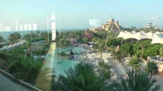 preview picture of video 'Dubai Atlantis Hotel Water Park to The Palm Jumeirah Monorail Trip'