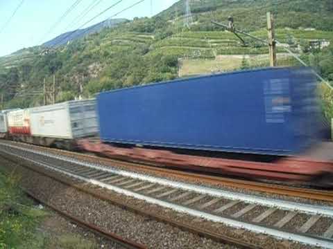 06.10.2018. TRENO MERCI CON DOPPIA RTC IN TRANSITO A CARDANO (BZ).