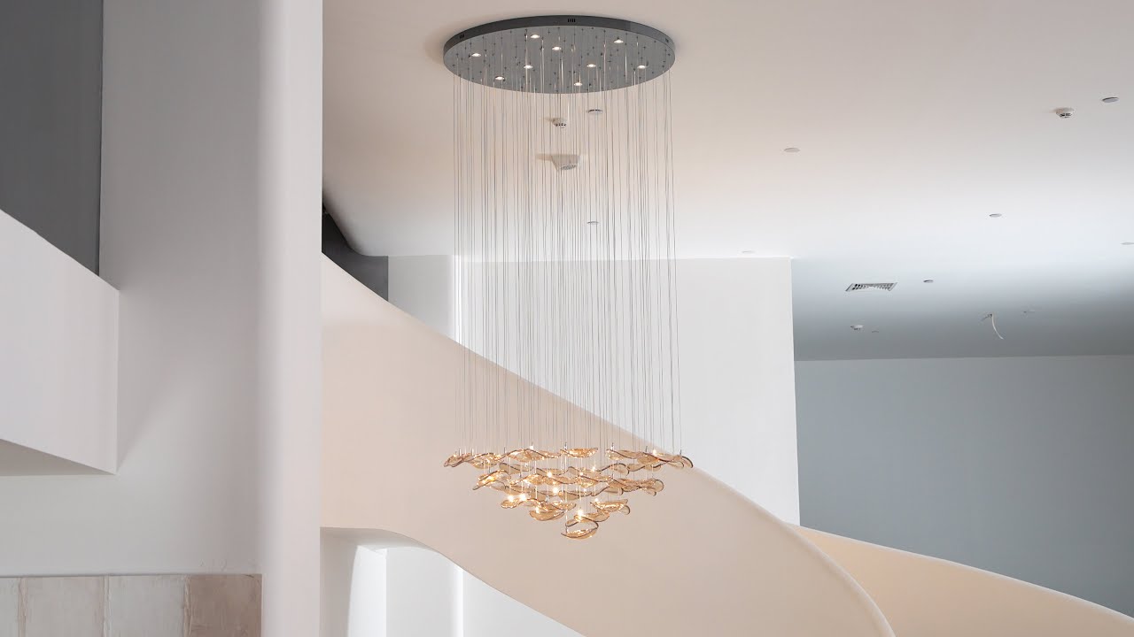 Wave Floating Leaf Chandelier — click to play