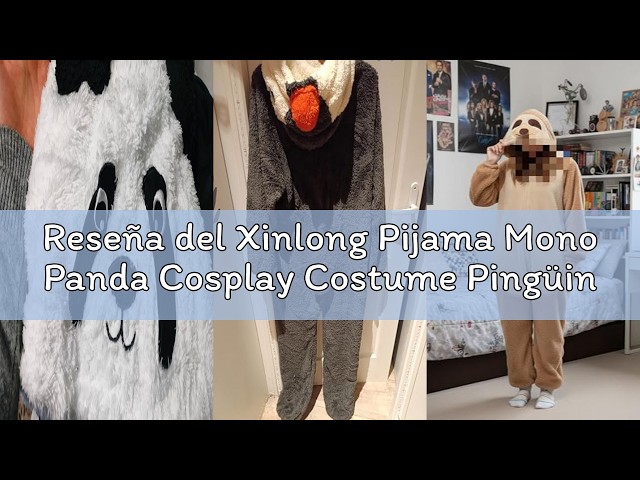 Vídeo relacionado con Xinlong Pijama Onesie Cosplay Animal Oversized Traje de Panda con Capucha Botones Ropa de Dormir Invierno Hombre Mujer Adulto para Party Carnaval Halloween Navidad
