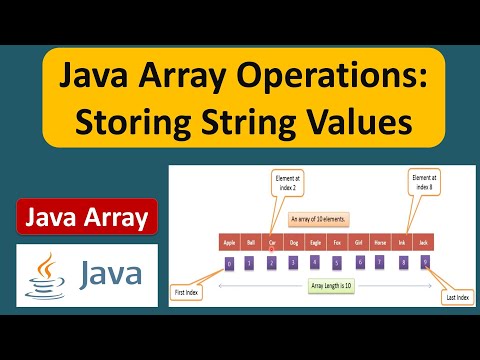 How To Store String Values In Java Array Java Array Storing String Values Java Tutorial