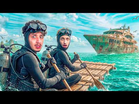 دخلنا لليخت المهجور 🦈😨  #3 RAFT @davosYTB