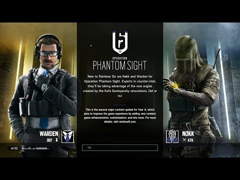 Rainbow Six Siege Phantom Sight First Start Up Screen Menu Warden & Nokk Gameplay