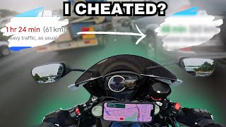 Race to beat Google Maps on a Sports Bike (Commute Challenge)