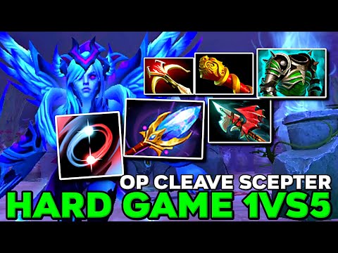 Vengeful Spirit Hard Game 1vs5 Op Cleave Scepter Per Hit Carry GG - Dota 2
