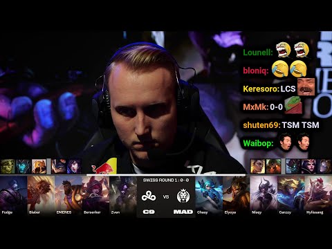 C9 vs MAD | 2023 Worlds Swiss Stage Day 1 | Twitch VOD with Chat