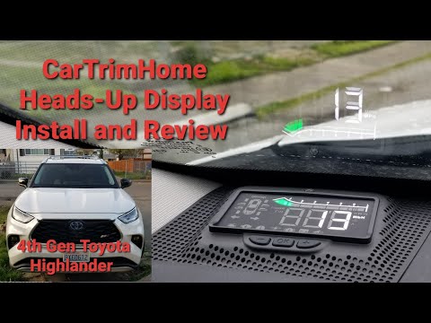 CarTrimHome (HUD) Heads Up Display Unit Unboxing/Installation/Review for 2020-2023 Toyota Highlander