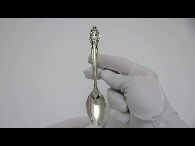 Серебряная ложка чайная "Розочка" 139ЛТ Видеообзор