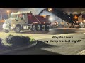 Benefits of night dump truck work? #dumptruck #truckdriver #trucking #construction