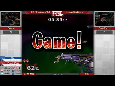 CFL Smackdown 186 Melee - Spiral | Krudo (Sheik) vs Gahtzu (Falcon) - Losers Semis