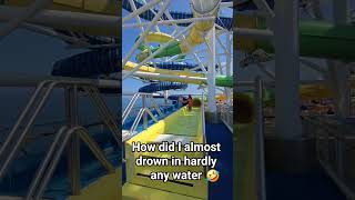 How did I almost drown on a slide 😆 #cruise #cruiseliner