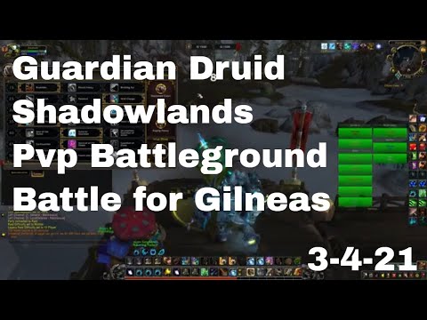 World of Warcraft Shadowlands Guardian Druid Pvp Battleground, Battle for Gilneas, 3-4-21