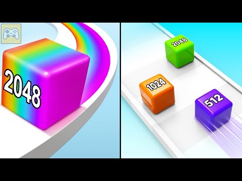 Jelly Run 2048 vs 2048 Cube Run ✦ ASMR Gameplay Android iOS • 2048 Number Merge Race Games