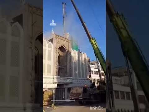 Minaret of Indian mosque collapses during controversial demolition | #AJ shorts