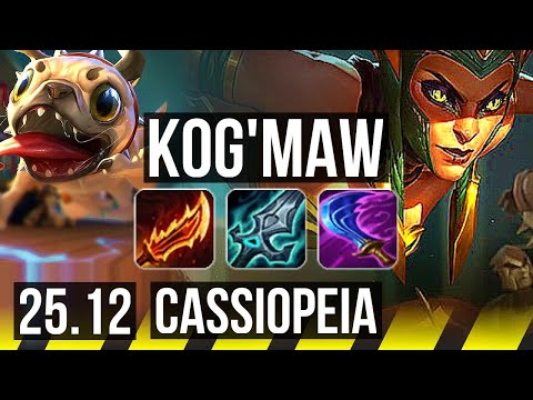 KOG'MAW & Braum vs CASSIOPEIA & Pantheon (ADC) | KR Master | 25.12